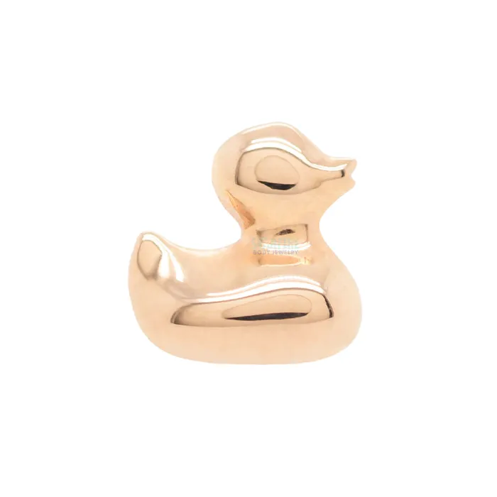 Anatometal Earrings threadless Ducky End in Gold
