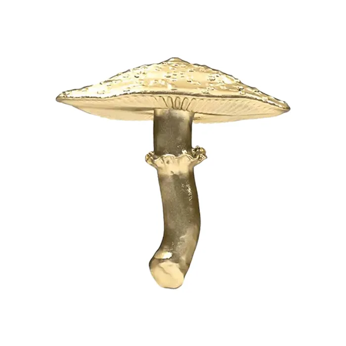 Anatometal Earrings threadless Mushroom 06 End in Gold