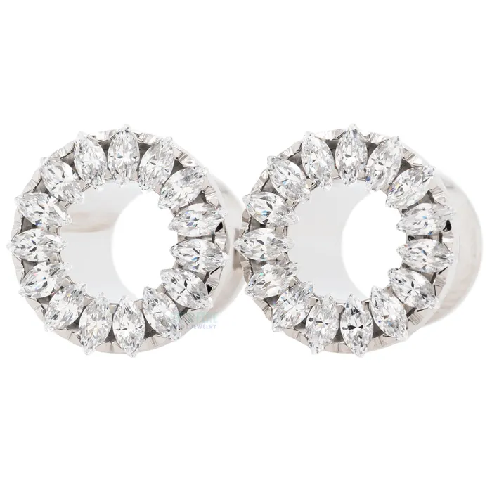 Anatometal Rings Marquise Eyelets with BrilliantCut Gems Aurora