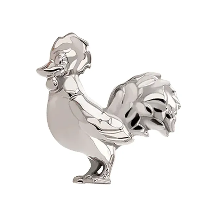 Anatometal Rooster Threaded End in Gold Earrings