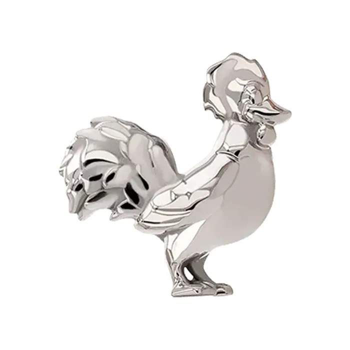 Anatometal Rooster Threaded End in Gold Earrings