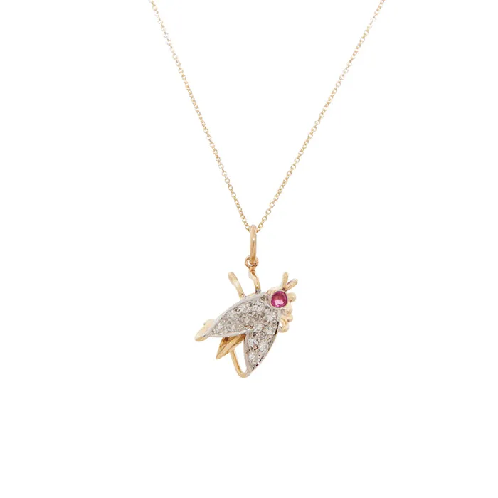 Antique Earrings Edwardian Diamond And Ruby Bug 14k Gold Charm
