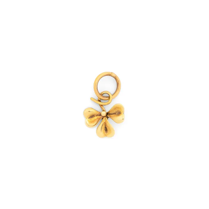 antique Necklaces ThreeLeaf Clover 14k Gold Charm