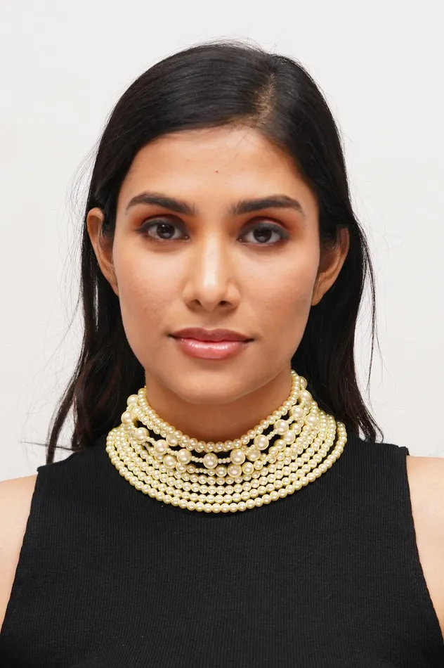 attrangi Earrings Alia Style Pearl Choker