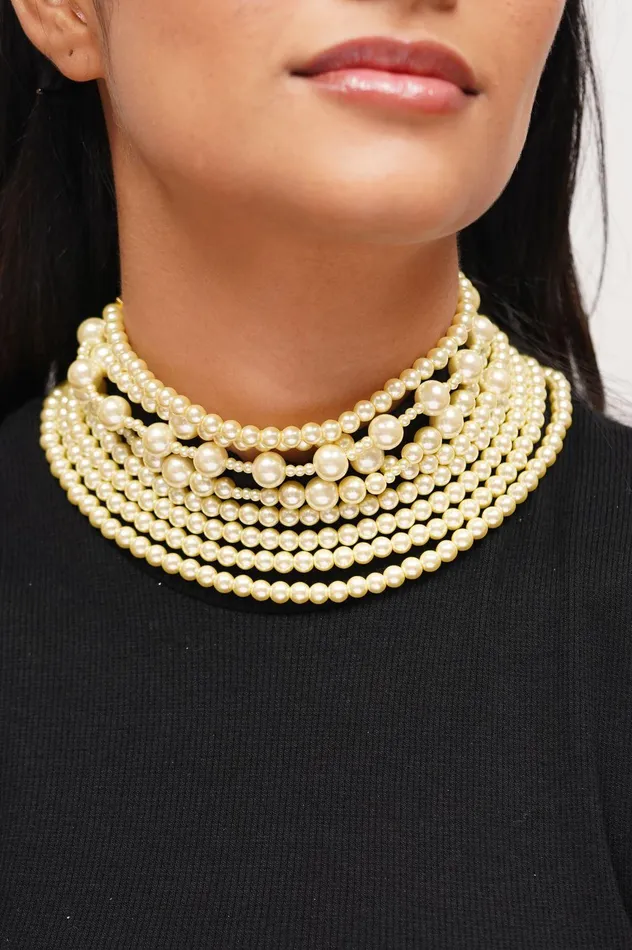 attrangi Earrings Alia Style Pearl Choker