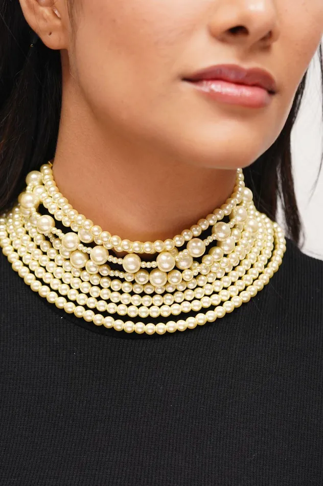 attrangi Earrings Alia Style Pearl Choker