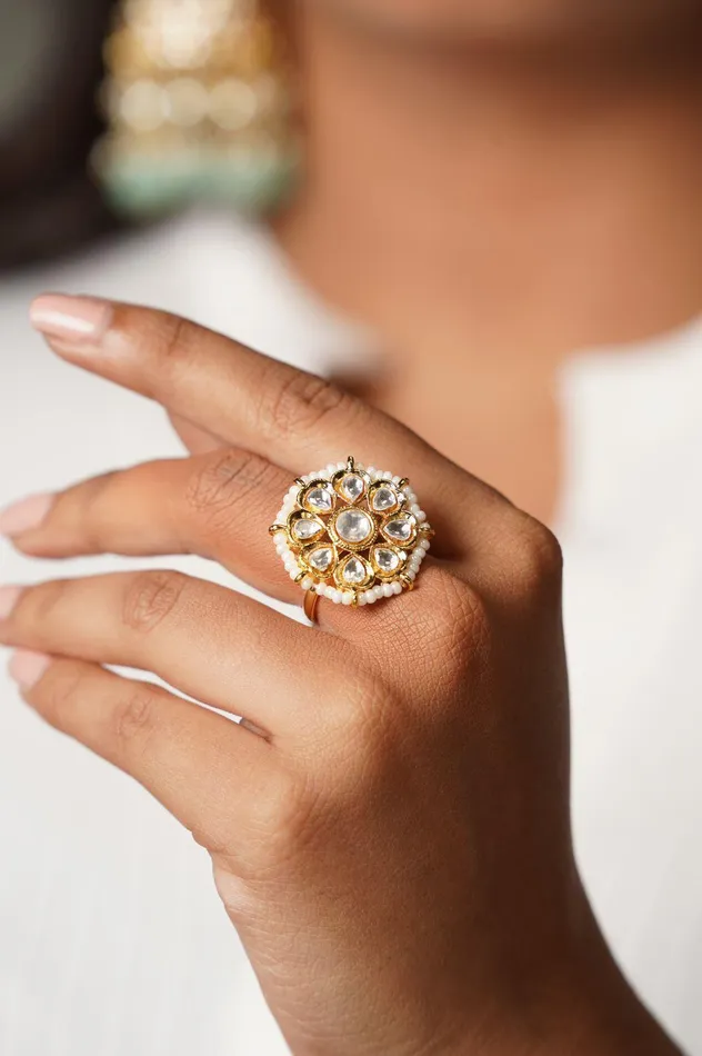 Attrangi Rings Bhumika Polki Small Indian Ring