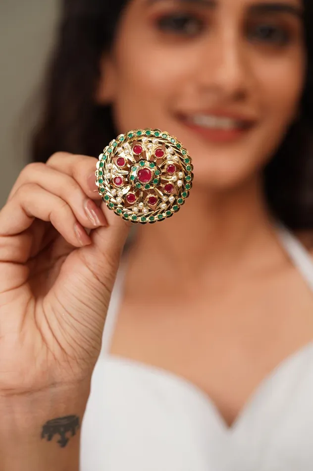 attrangi1 Rings MultiStone Jadaau Round Ring