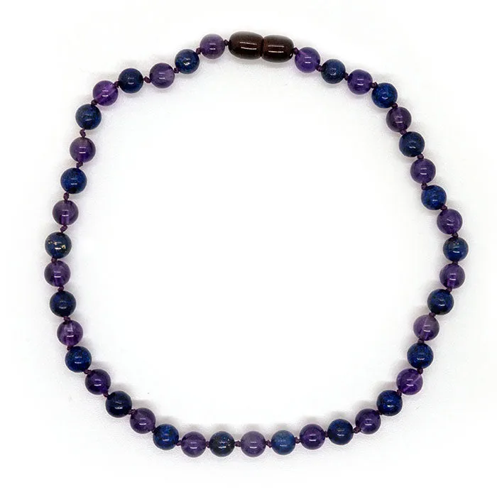 Baltic Essentials Necklaces ADHD Focus Anger Amethyst Lapis Lazuli 125 or 14 17 19 inch