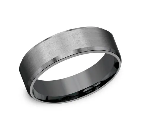 Benchmark Rings Tantalum Satin Band