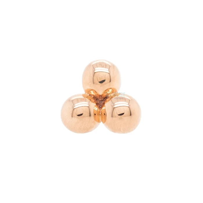 Body Vision BVLA Earrings Tri Bead Cluster Threaded End in Gold