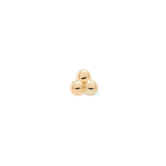 Body Vision BVLA Earrings Tri Bead Cluster Threaded End in Gold