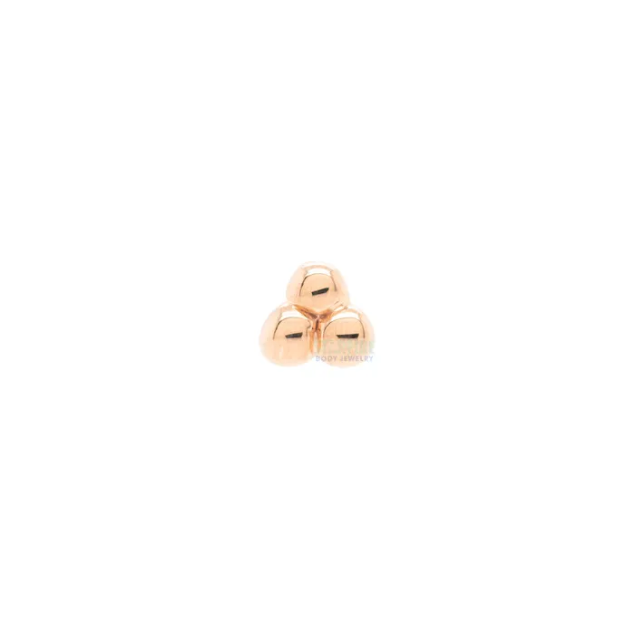 Body Vision BVLA Earrings Tri Bead Cluster Threaded End in Gold