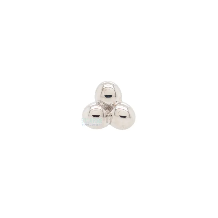 Body Vision BVLA Earrings Tri Bead Cluster Threaded End in Gold