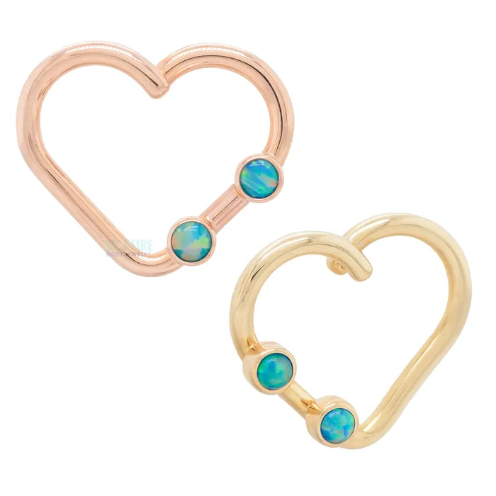 Body Vision BVLA Heartbreaker Ring in Gold with Opals Rings