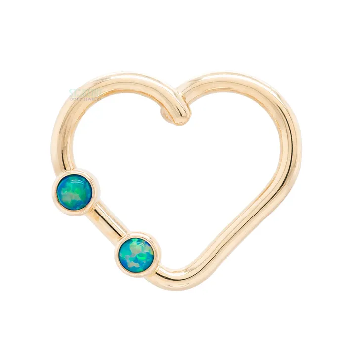 Body Vision BVLA Heartbreaker Ring in Gold with Opals Rings