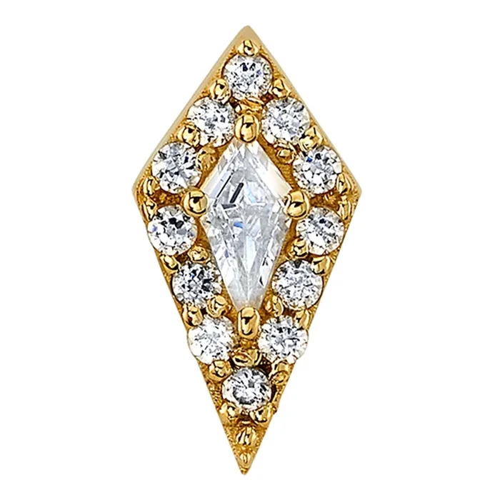 Body Vision BVLA Necklaces Avalon Threaded End in Gold with White CZs