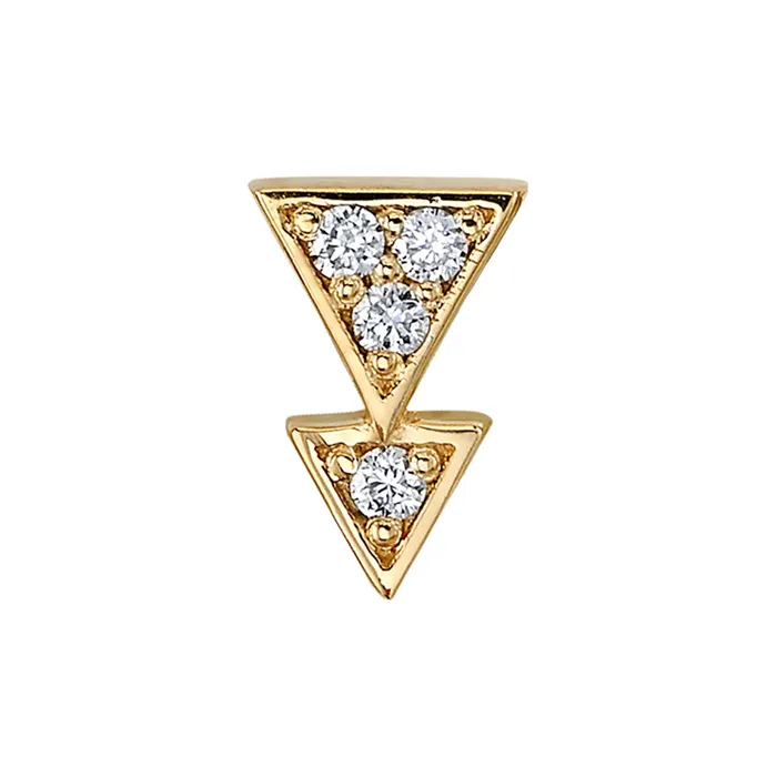 Body Vision BVLA Necklaces Fate Threaded End in Gold with White CZs