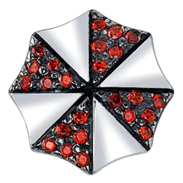 Body Vision BVLA Necklaces Umbrella Threaded End in Gold with Garnet Black Rhodium Accents Body Vision BVLA Necklaces Umbrella Threaded End in Gold with Garnet Black Rhodium Accents