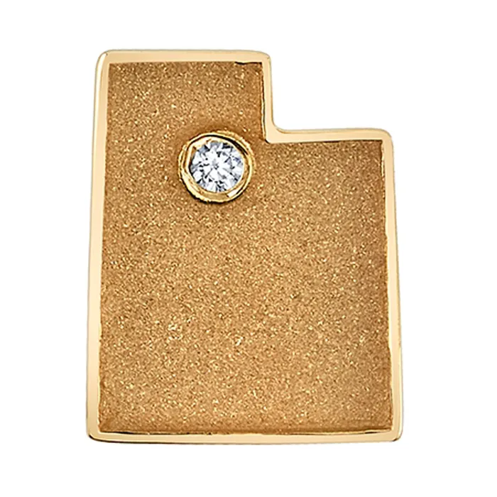 Body Vision BVLA Utah Threaded End in Gold with White CZ Necklaces