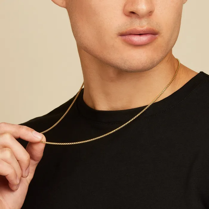 Box Chain Gold Vermeil 2mm Oxford Necklaces