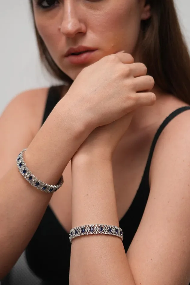 Bracelets Attrangi Natalie Diamond Mid Sized Kada Bangle Coloured Stone Bracelets Attrangi Natalie Diamond Mid Sized Kada Bangle Coloured Stone