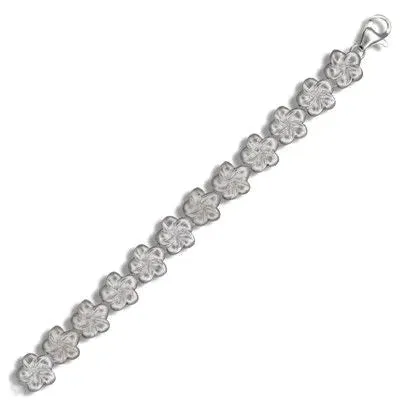 Bracelets rosamarianas 925 Sterling Silver Tasi 6mm Plumeria Bracelet