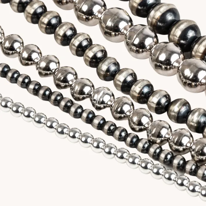 Bracelets Turquoise Skies Desert Blossom Grand Silver Pearls Bracelet 7mm