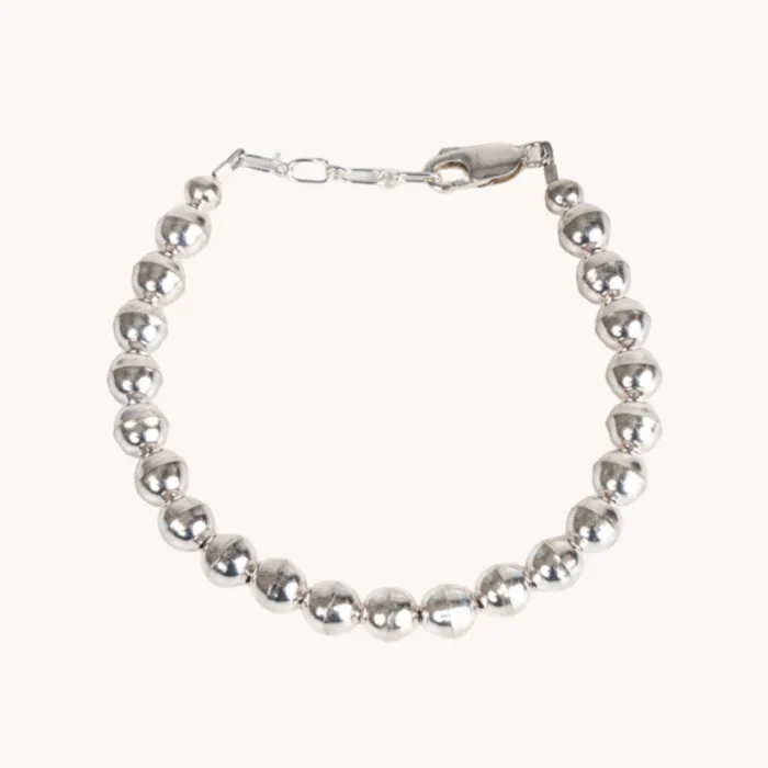 Bracelets Turquoise Skies Desert Blossom Grand Silver Pearls Bracelet 7mm