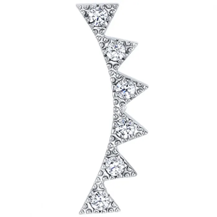 Brenda Threaded End in Gold with DIAMONDS Body Vision BVLA Earrings