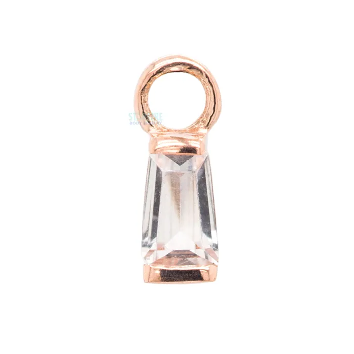 Buddha Jewelry Organics Earrings La Madeleine Charm in Gold with White Topaz