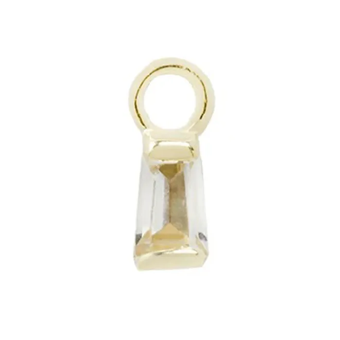 Buddha Jewelry Organics Earrings La Madeleine Charm in Gold with White Topaz