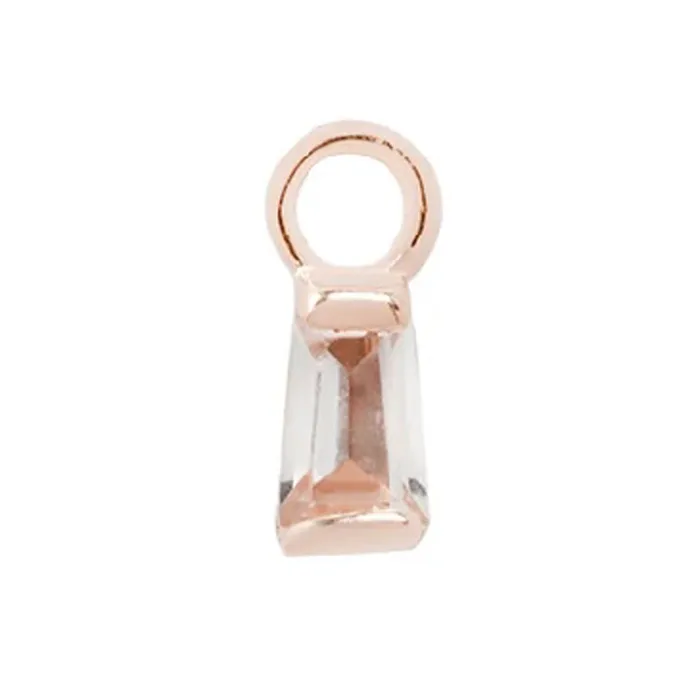 Buddha Jewelry Organics Earrings La Madeleine Charm in Gold with White Topaz