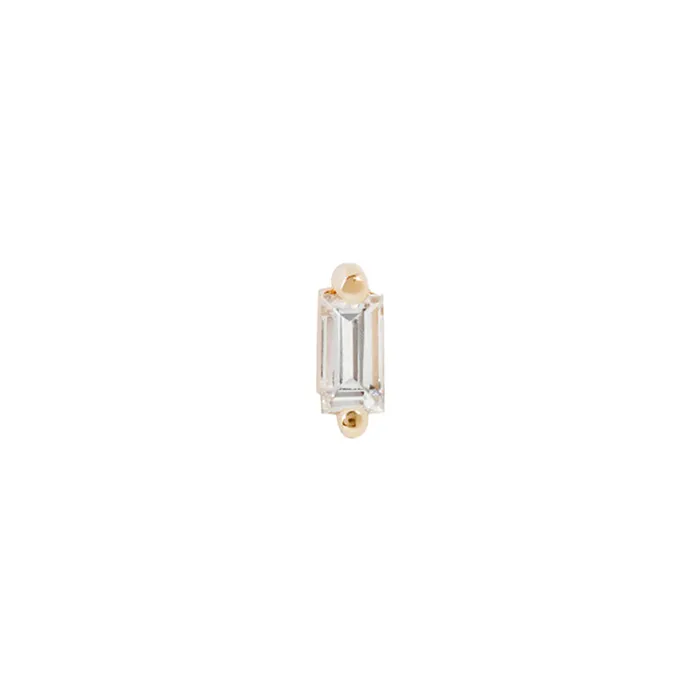 Buddha Jewelry Organics Earrings threadless Paris End in Gold with Diamond