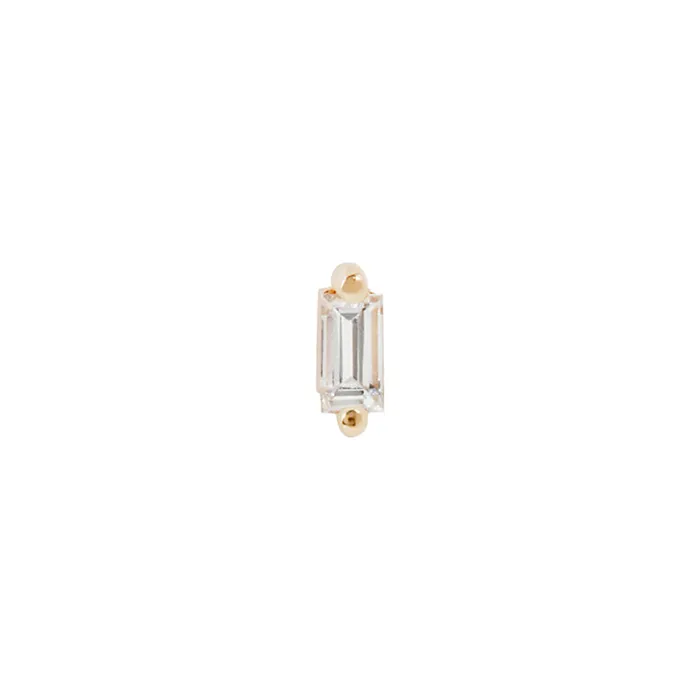 Buddha Jewelry Organics Necklaces threadless Paris End in Gold with White Topaz