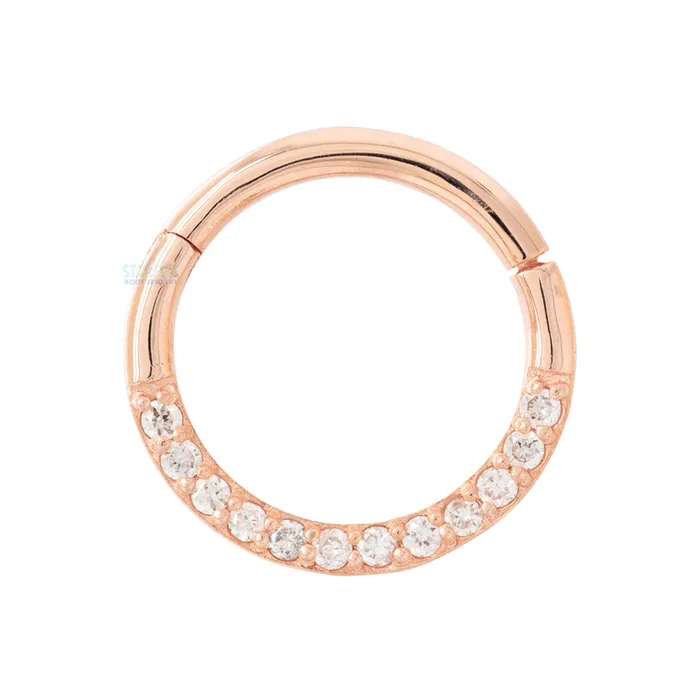 Buddha Jewelry Organics Rings Dia Hinge Ring Clicker in Gold with Diamonds