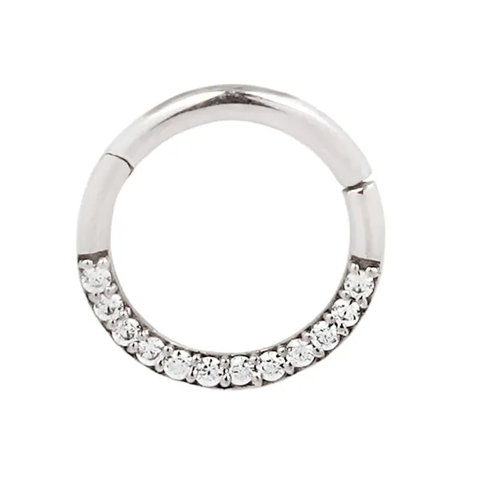 Buddha Jewelry Organics Rings Dia Hinge Ring Clicker in Gold with Diamonds