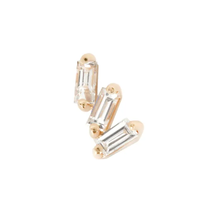 Buddha Jewelry Organics threadless Staxx End in Gold with White Topaz Necklaces