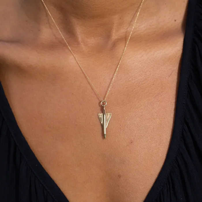 Charm Necklaces Vintage English Concord Airplane 9k Gold Charm