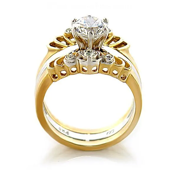 CJ5897OS Wholesale Two Tone Cubic Zirconia Wedding Set 14 Carat Size Green Rings CJ5897OS Wholesale Two Tone Cubic Zirconia Wedding Set 14 Carat Size Green Rings