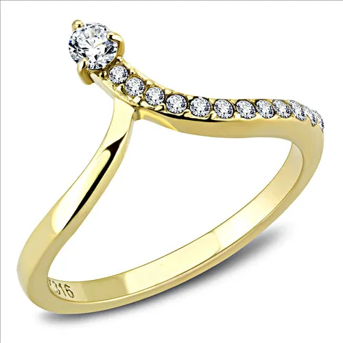 CJE3524 Wholesale Women Stainless Steel IP Gold Ion Plating AAA Grade CZ Clear Minimal Ring Green Rings CJE3524 Wholesale Women Stainless Steel IP Gold Ion Plating AAA Grade CZ Clear Minimal Ring Green Rings