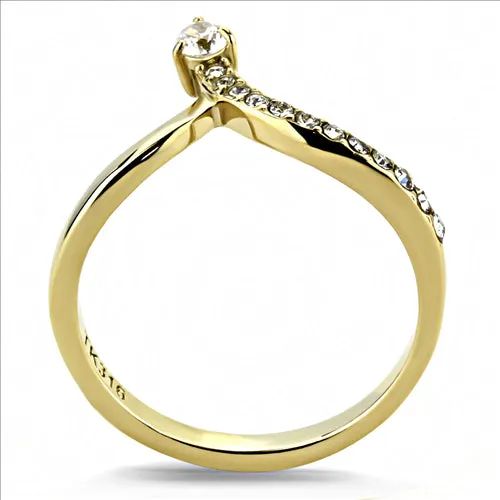 CJE3524 Wholesale Women Stainless Steel IP Gold Ion Plating AAA Grade CZ Clear Minimal Ring Green Rings CJE3524 Wholesale Women Stainless Steel IP Gold Ion Plating AAA Grade CZ Clear Minimal Ring Green Rings