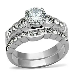 CJG2601 Stainless Steel AAA Grade CZ Ring Green Rings
