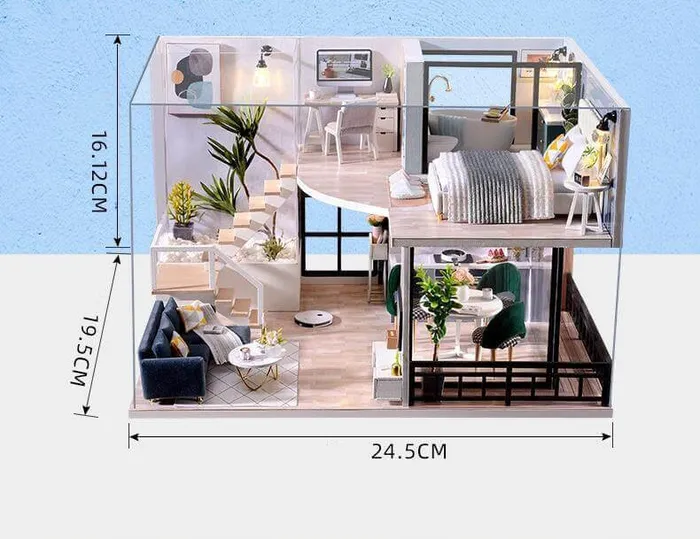DIY Mini House Handmade Assembling Model worldnetgifts Earrings