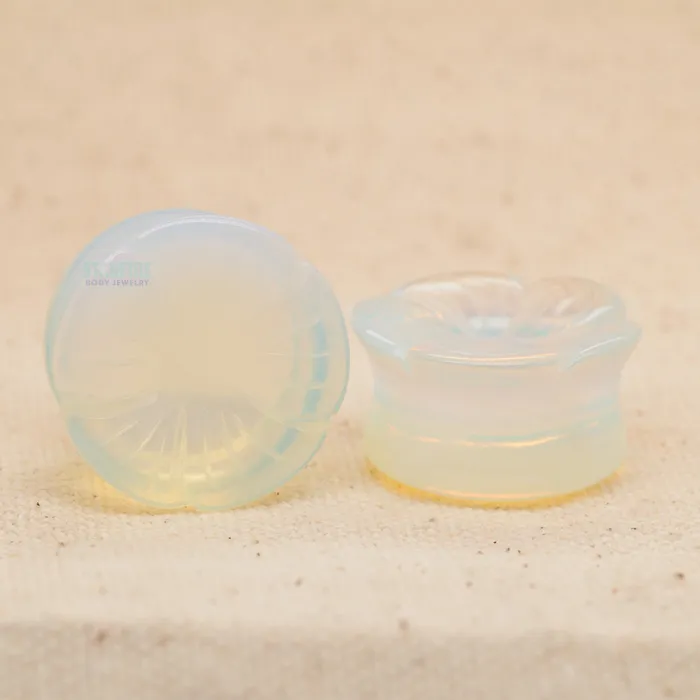 DoubleFlared Hibiscus Plugs Opal 34 Misc Earrings