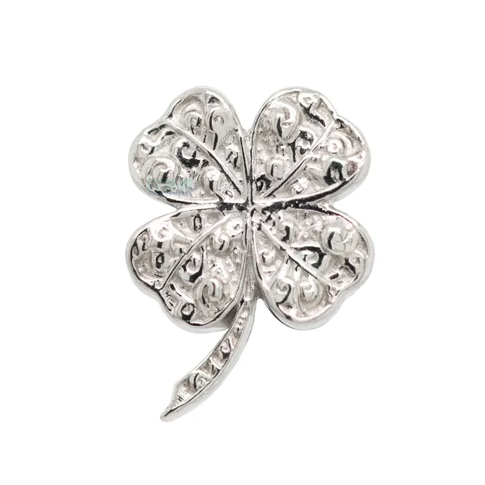 Earrings Anatometal threadless Shamrock End in Gold