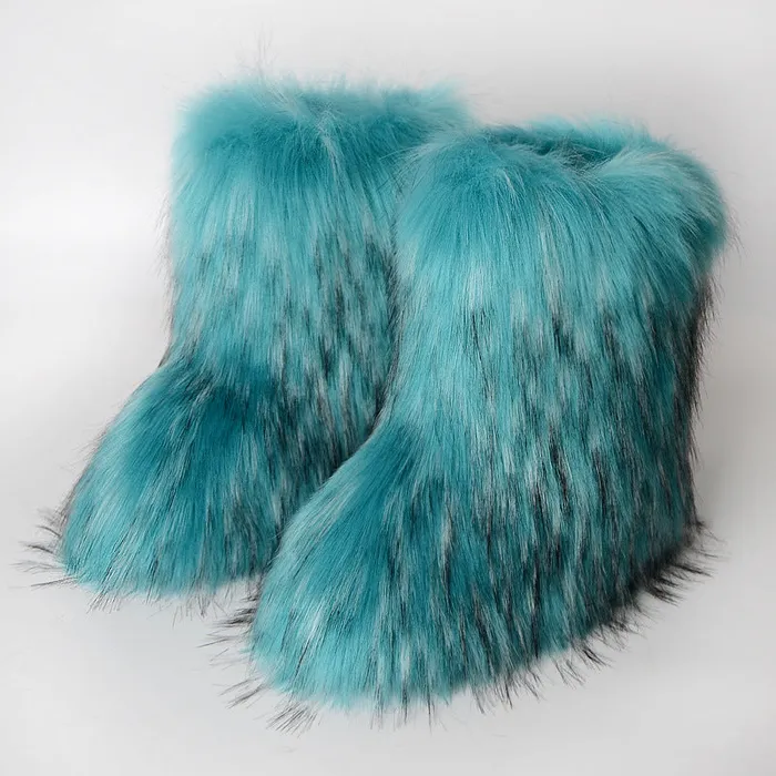 Earrings Aqua Fuzzy Boots THE LUMI SHOP