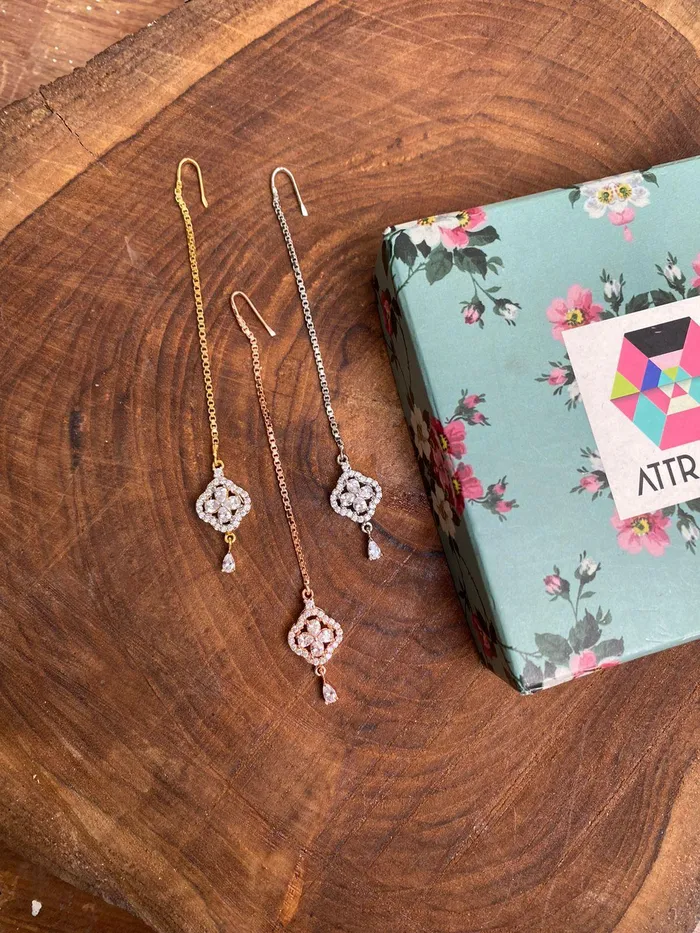 Earrings Attrangi Choti Si Diamond Maangtika