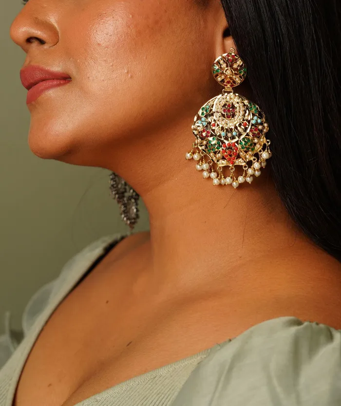 Earrings Attrangi Sleek Jadaau Chandbali