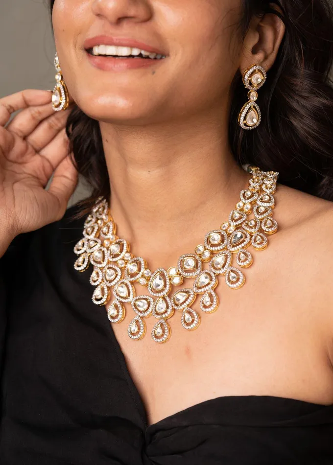 Earrings attrangi1 Shahana Polki Set